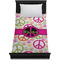 Peace Sign Duvet Cover - Twin - On Bed - No Prop