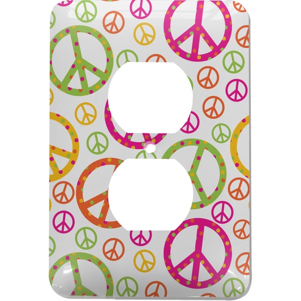 Custom Peace Sign Electric Outlet Plate