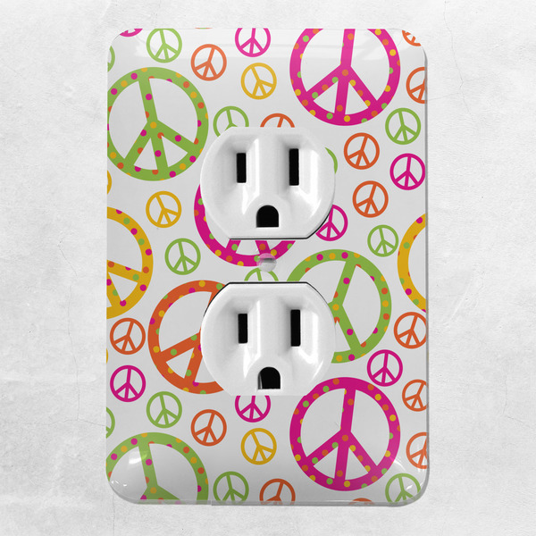 Peace Sign Electric Outlet Plate - LIFESTYLE