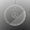Peace Sign Engraved Glass Ornament - Round (Front)