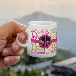 Peace Sign Single Shot Espresso Cup - Single (Personalized)