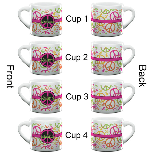 Peace Sign Espresso Cup - 6oz (Double Shot Set of 4) APPROVAL