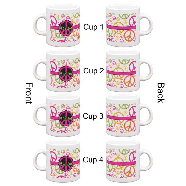 Peace Sign Espresso Cup Set of 4 - Apvl