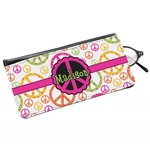 Peace Sign Genuine Leather Eyeglass Case (Personalized)