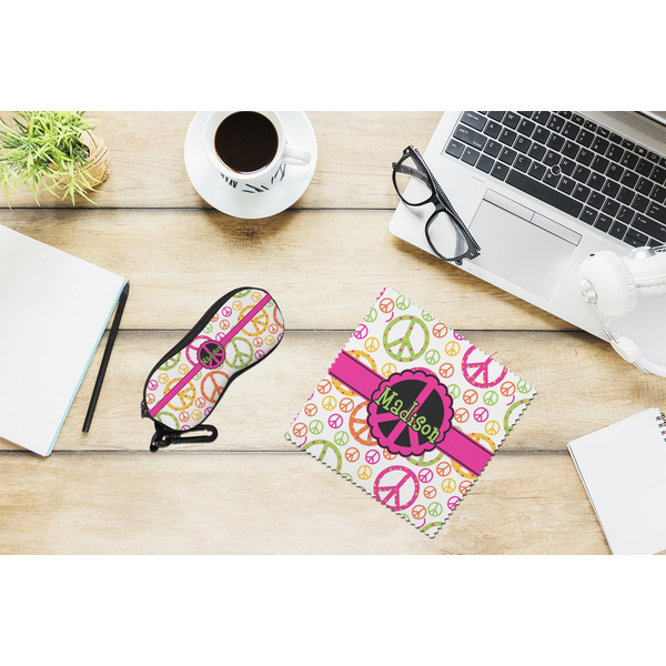 Peace Sign Eyeglass Case and Cloth Set - LIFESTYLE