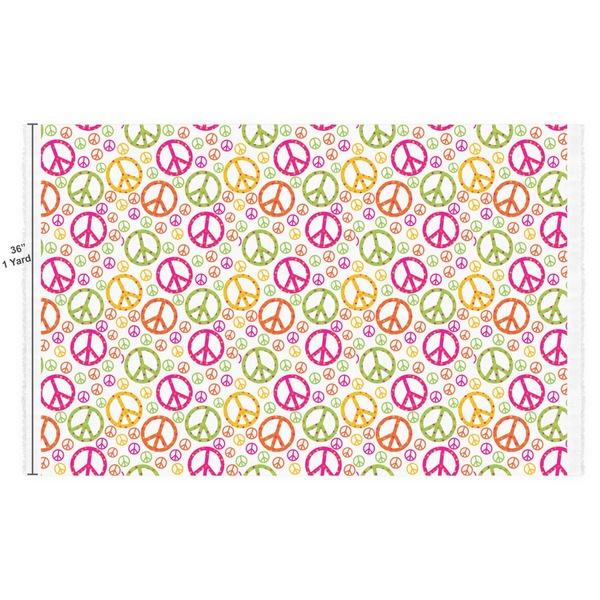 Peace Sign Fabric Full Yard