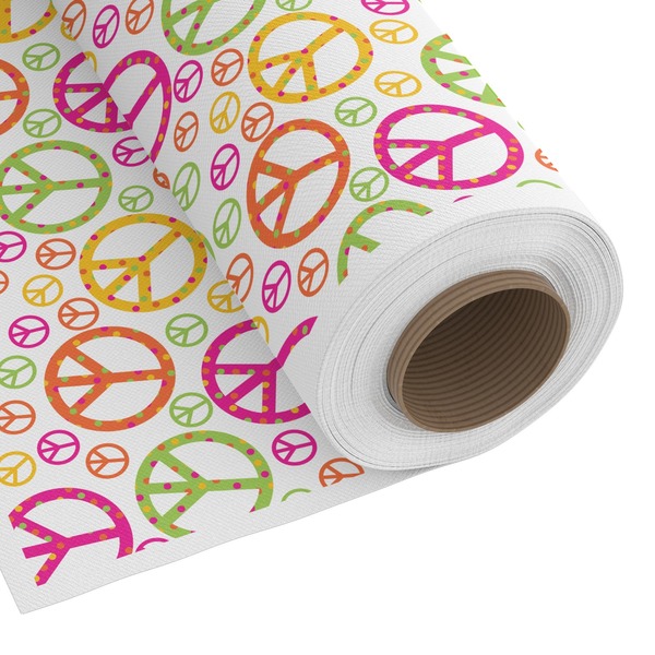 Custom Peace Sign Fabric by the Yard - Copeland Faux Linen
