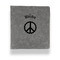 Peace Sign Leather Binder - 1" - Grey (Personalized)