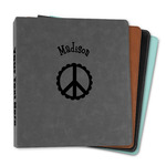 Peace Sign Leather Binder - 1" (Personalized)