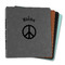 Peace Sign Leather Binders - 1" - Color Options