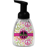 Peace Sign Foam Soap Bottle - Black (Personalized)