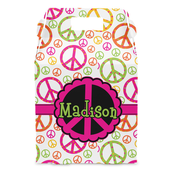 Peace Sign Gable Favor Box - Front