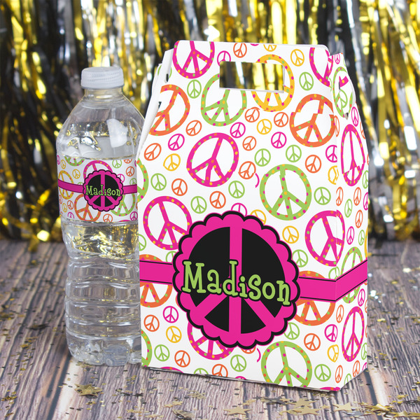 Peace Sign Gable Favor Box - In Context