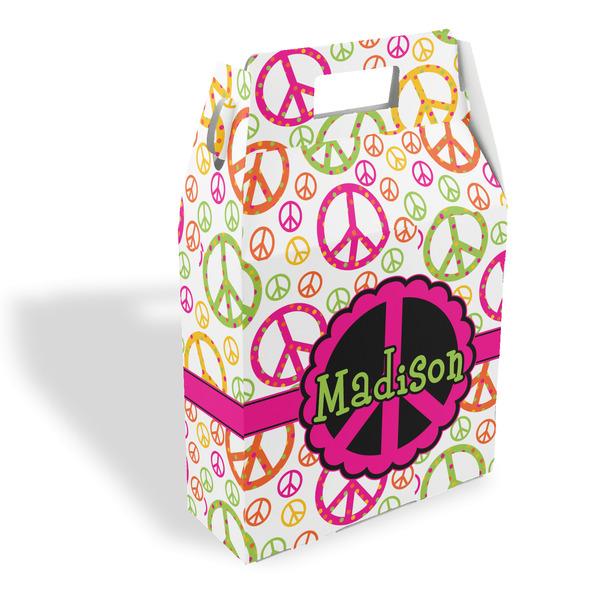Custom Peace Sign Gable Favor Box (Personalized)