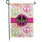 Peace Sign Small Garden Flag - Double Sided w/ Name or Text