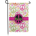 Peace Sign Garden Flag (Personalized)