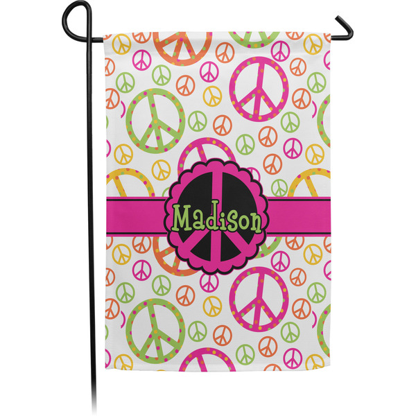 Custom Peace Sign Garden Flag (Personalized)