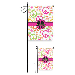 Peace Sign Garden Flag (Personalized)