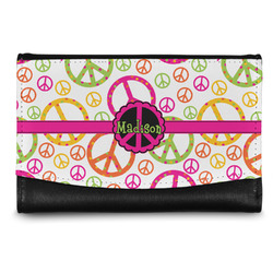 Peace Sign Genuine Leather Women's Wallet - Small (Personalized)
