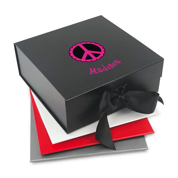 Custom Peace Sign Gift Box with Magnetic Lid