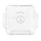 Peace Sign Glass Cake Dish - APPROVAL (8x8)