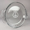 Peace Sign Glass Pie Dish - FRONT