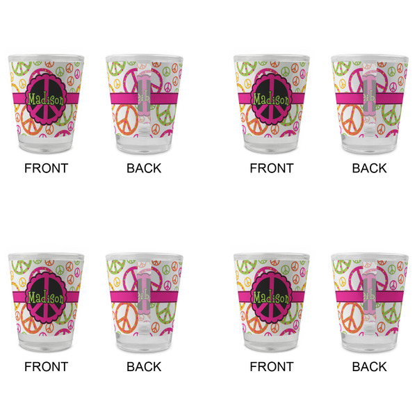 Peace Sign Glass Shot Glass - Standard - Set of 4 - APPROVAL