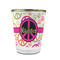 Peace Sign Glass Shot Glass - With gold rim - FRONT