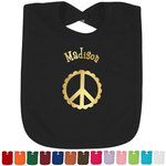 Peace Sign Foil Baby Bibs (Personalized)
