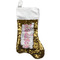 Peace Sign Gold Sequin Stocking - Front