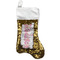 Peace Sign Reversible Sequin Stocking - Gold (Personalized)