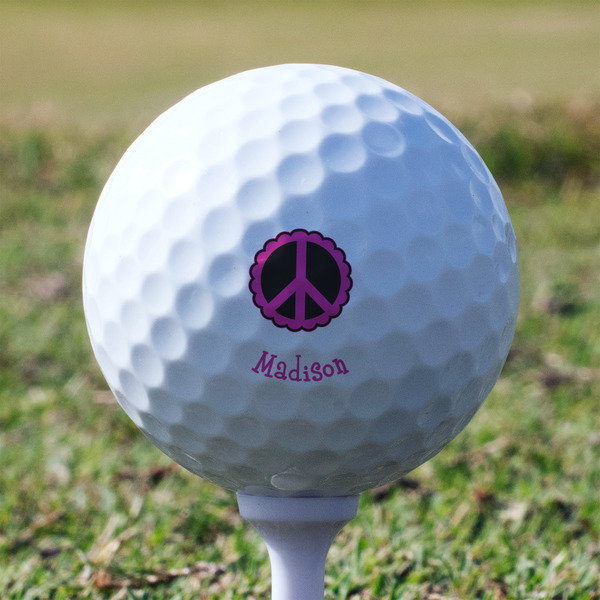Peace Sign Golf Ball - Branded - Tee