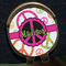 Peace Sign Golf Ball Marker Hat Clip - Gold - Close Up