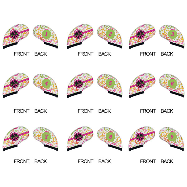 Peace Sign Golf Club Covers - APPROVAL (set of 9)