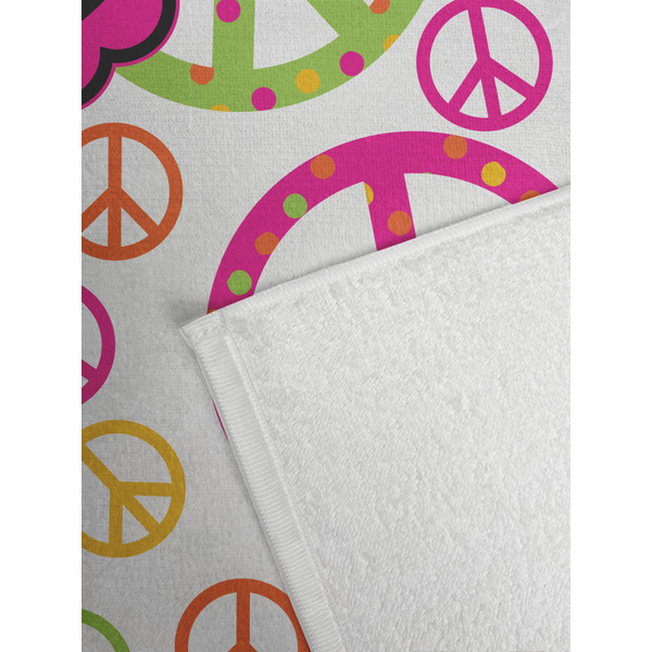 Peace Sign Golf Towel - Detail
