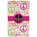 Peace Sign Golf Towel - Poly-Cotton Blend w/ Name or Text