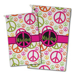 Peace Sign Golf Towel - Poly-Cotton Blend w/ Name or Text