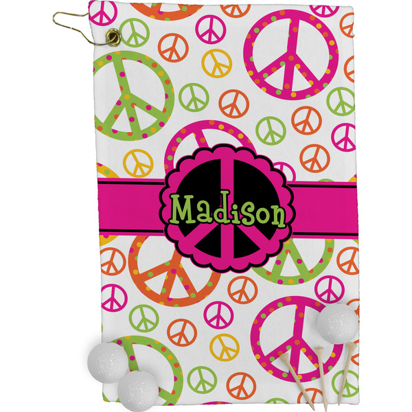 Peace Sign Golf Towel (Personalized)
