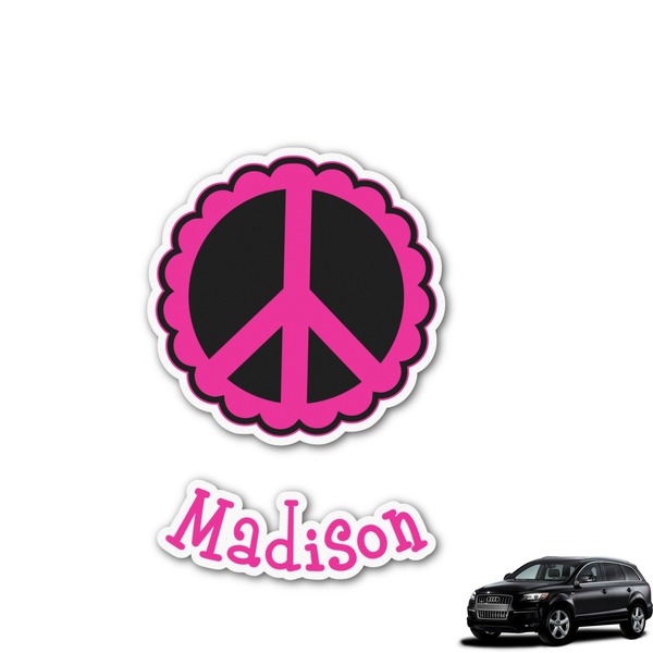 Custom Peace Sign Graphic Car Decal (Personalized)