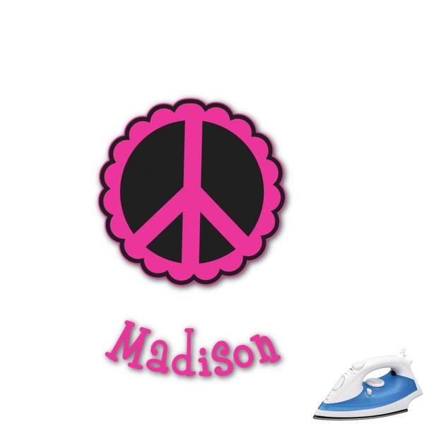 Custom Peace Sign Graphic Iron On Transfer - Up to 15"x15" (Personalized)
