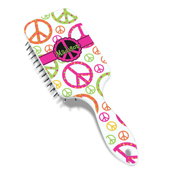 Peace Sign Hair Brush - Angle View