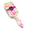 Peace Sign Hair Brush - Angle View