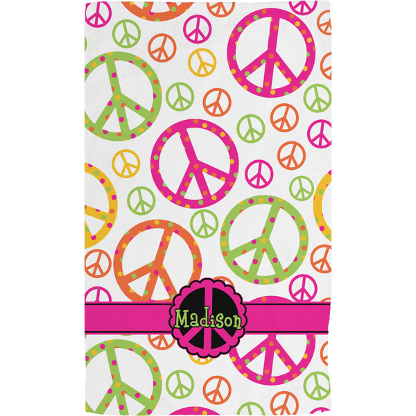 Peace Sign Hand Towel (Personalized)