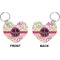 Peace Sign Heart Keychain (Front + Back)