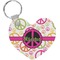 Peace Sign Heart Keychain (Personalized)