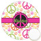Peace Sign Printed Cookie Topper - 3.25" (Personalized)