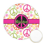 Peace Sign Printed Cookie Topper - 2.5" (Personalized)
