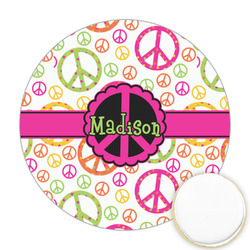 Peace Sign Printed Cookie Topper - Round (Personalized)