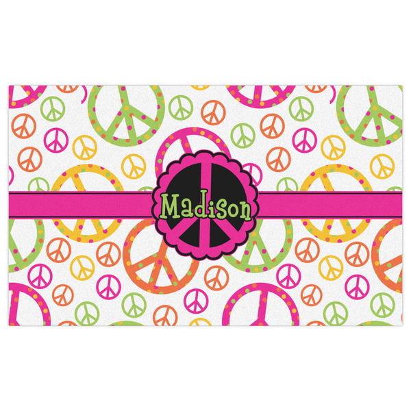 Peace Sign Indoor / Outdoor Rug - 3'x5' - Front Flat