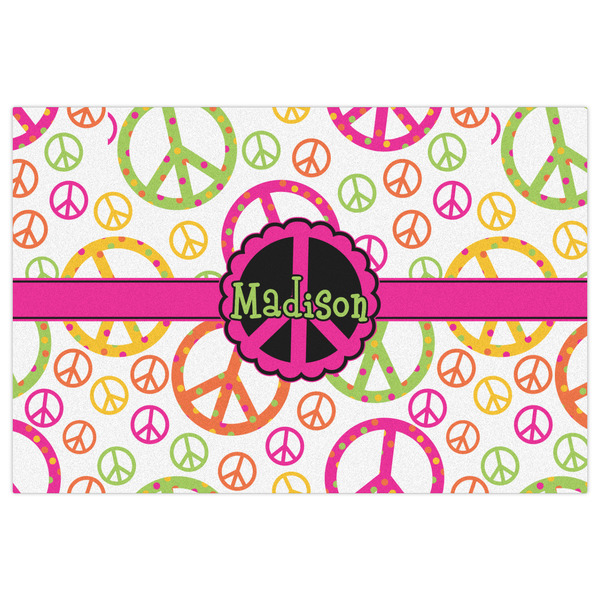 Peace Sign Indoor / Outdoor Rug - 4'x6' - Front Flat